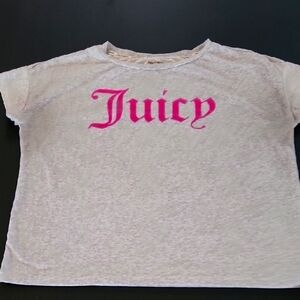 Juicy Couture Gray Pink Graphic Tee